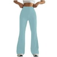 thumbnail image 1 of Alkepwun Flared Leggings Women Solid Color Butt Lifting Tummy Control Skinny Athletic Flared Pants Soft Comfort Breathable Fitness Yoga Pant, 1 of 4