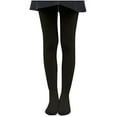 thumbnail image 1 of Alkepwun Fleece Tights Girls Solid Color Ribbed High-Stretch Fleece Lined Knit Leggings Soft Cozy Breathable Warm Winter Tights Daily Footed Cotton Stockings, 1 of 3