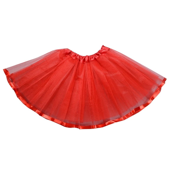 Alkepwun Girls Skirt 1-6Years Solid Color Elastic Waist Layered Tulle Princess Ballet Skirt Lightweight Comfort Soft Puffy Skirt for Birthday Party