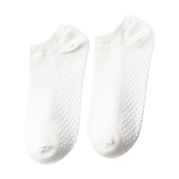 Alkepwun Grippy Socks Woman Pilates Non Slip Yoga Socks with Grips Solid-Color Lightweight Comfortable Breathable Anti-Slip Short Stockings for Barre and Hospital