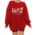 thumbnail image 1 of Alkepwun Halloween Sweatshirts for Women Oversized 1692 They Missed One Graphic Shirt Fleece Sweatshirt Halloween Witch Shirt Holiday Pullover Tops, 1 of 5