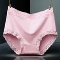thumbnail image 1 of Alkepwun High Waisted Lace Panties for Women Cotton Underwear High Rise Lace Trim Tummy Control Thongs Panties on Clearance, 1 of 3
