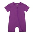 thumbnail image 1 of Alkepwun Infant Baby Cotton Romper Short Sleeve Footless Pajamas 2 Way Zipper Summer Sleeper Jumpsuit Outfits 0-24 Months, 1 of 2