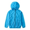 thumbnail image 1 of Alkepwun Jacket for Kids Outdoor Waterproof Sun Protection Long-Sleeve Hooded Shirts Lightweight Comfort Breathable Outdoor Athletic Pockets Zipper Coat, 1 of 4