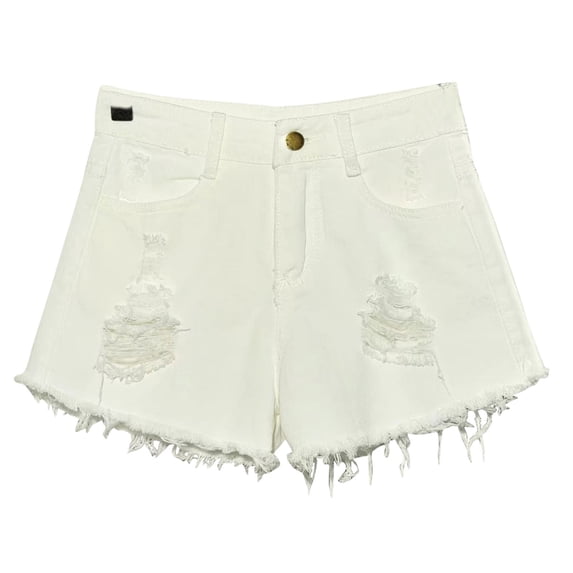 Alkepwun Jean Shorts Womens Solid Color Plus Size High Waisted Ripped Denim Shorts Casual Comfort Breathable Distressed Frayed Ragged Hem Stretch Shorts