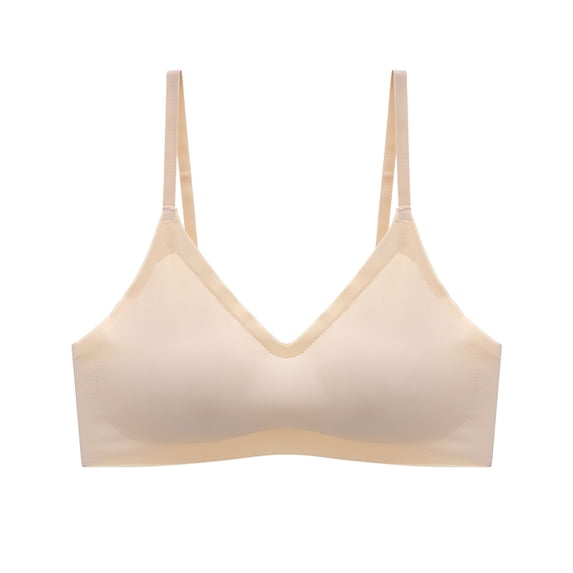 Alkepwun Jelly Bras for Women Push Up Full Coverage Wireless Lightweight Breathable Comfortable Seamless Bra Soft Everyday Basic Sleeping T-Shirt Bra