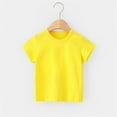 thumbnail image 1 of Alkepwun Kids Baby Girls Summer Clothes Toddler Short Sleeve T Shirt Boys Plain Tees Shirts Kids Comfy Solid Color Crewneck Tops, 1 of 5