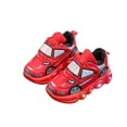 thumbnail image 1 of Alkepwun Kids Shoes Cute Car-Shaped Light-Up Sneakers, Soft Sole Anti Slip Comfortable Breathable Paste-On Kids' Running Shoe Casual Lightweight Baby's First Walking Flats, 1 of 5