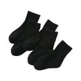 thumbnail image 1 of Alkepwun Kids Socks 5 Pairs Solid-Color Cotton Sweat-Wicking Odor-Resistant Mid-Calf Sports Socks Soft Lightweight Breathable Half Cushion Classics Uniform Daily Wear, 1 of 4