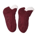 thumbnail image 1 of Alkepwun Kids Socks Thickened Fleece-Lined Chunky Knit Cable Pattern Cold-Resistant Warm Anti-Slip Floor Sock Soft Comfortable Breathable Short Snow Boots Socks, 1 of 9