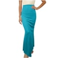 thumbnail image 1 of Alkepwun Long Skirts for Women Trendy High Waisted Solid Ruffle Bodycon Fishtail Pencil Skirts Going Retro Lightweight Elastic Breathable Flowing Skirts for Evening Party, 1 of 7