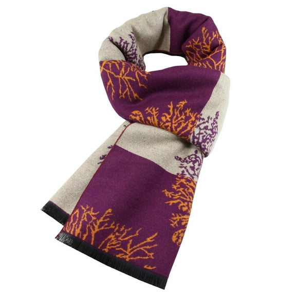 Alkepwun Long Soft Print Scarf for Men Winter Trends Warm Thickened Brushed Soft Comfort Classic Scarves
