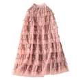 thumbnail image 1 of Alkepwun Maxi Skirts for Women A Line Ruffle Mesh High Waisted Tiered Layered Tulle Skirts Lightweight Breathable Flowy Fairy Maxi Skirts, 1 of 9