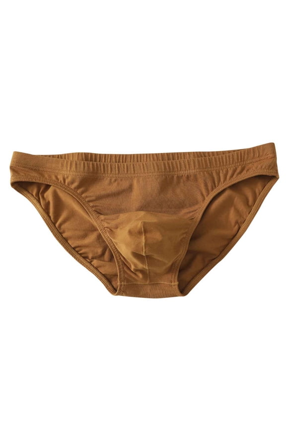 Briefs for Men Solid Color Cotton Low Rise Pouch Briefs Panties Comfortable Breathable Full Coverage Athletic Underpanties Moisture Wicking Dry FitStretch Crotch Guard Underwear