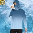 thumbnail image 1 of Alkepwun Men's Hooded UPF 50+ Sun Protection Shirts Lightweight Quick Dry Ombre Long Sleeve Fishing Shirts Rash Guards, 1 of 6