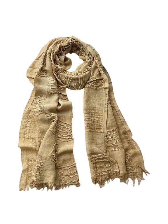 Men's Retro Plain Weave Scarf Shawl Wrap Soft Lightweight Versatile Scarves Wraps in Autumn and Winter