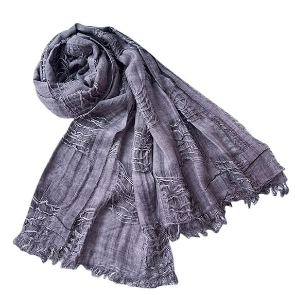 Alkepwun Men's Retro Plain Weave Scarf Shawl Wrap Soft Lightweight Versatile Scarves Wraps in Autumn and Winter