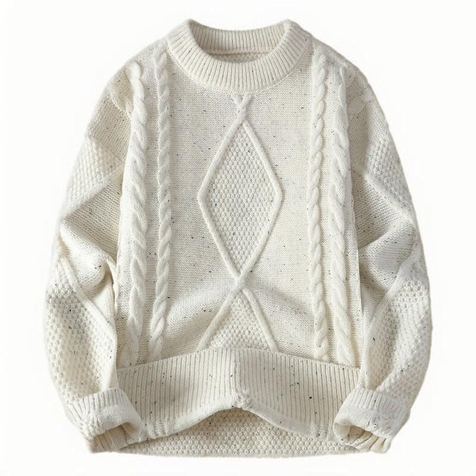Men's Distressed Hem Long Sleeve Sweater main image 0