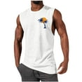 thumbnail image 1 of Alkepwun Men's Tropical Print Sleeveless Tank Top Casual Crewneck Tee Shirts Regular Fit Summer Shirts, 1 of 4