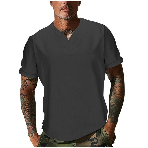 Alkepwun Men's V Neck Workout Short Sleeve T-Shirts, Lightweight Soft Running Shirt Athletic Performance Shirts Gym Top Tee