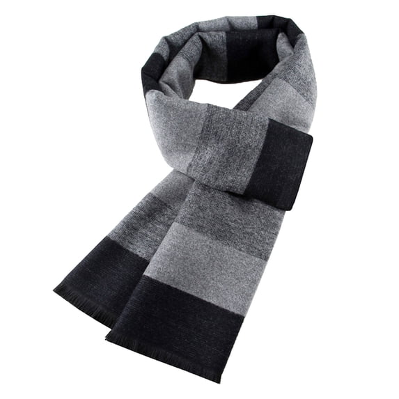 Alkepwun Mens Feel Knit Scarf, Classic Striped Long Fall Keep Warm Scarf Soft Shawl for Men Halloween Party Supplies