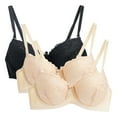 thumbnail image 1 of Alkepwun Minimizer Bras for Women Sensual Plus Size Lace Push Up Bra Plus Size Adjustable Straps Comfortable Breathable Everyday Lingerie 3PC, 1 of 3