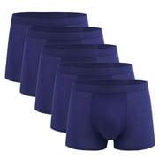 Alkepwun Moisture Wicking Underwear for Men 5PC Plus Size Soft Comfortable High-Stretch Boxer Briefs Anti-Chafing Total Support Pouch Boxer Brief Underwear Breathable No Riding Up Underwear