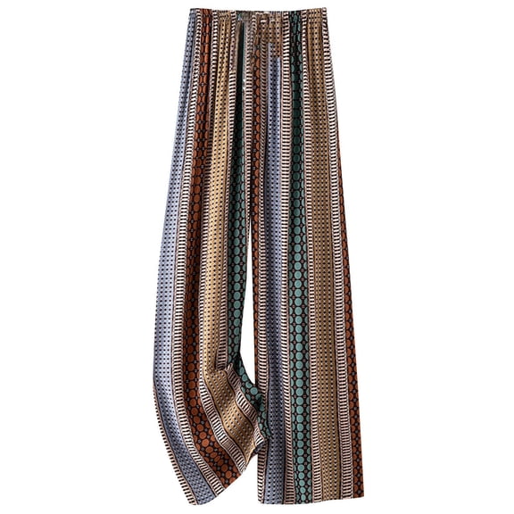 Alkepwun Pajama Pants Women Comfy Soft Casual Floral Print Drawstring Palazzo Lounge Pj Pants Cotton Wide Leg Pajama Bottoms Sleepwear