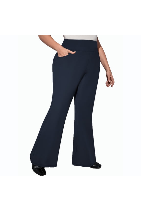 Pants for Women High Waisted Butt Lifting Yoga Pants Gym Stretch Bell Bottom Workout Solid Color Casual Pants