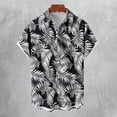 thumbnail image 1 of Alkepwun Plus Size Hawaiian Shirt for Men Casual Lapel Collared Short Sleeve Button Down Shirts Summer Beach Vacation Tropical Print Aloha Shirt on Clearance, 1 of 4