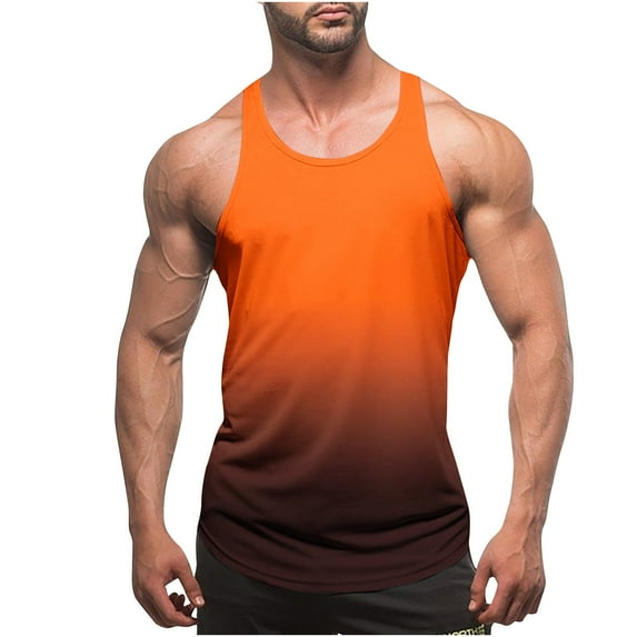 Alkepwun Plus Size Mens Tank Top Sleeveless Tee Shirts Racerback Muscle Shirts Gym Training Athletic Workout Tops Undershirts