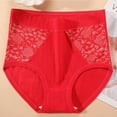 thumbnail image 1 of Alkepwun Plus Size Womens High Waist Cotton Panties Breathable Floral Lace Briefs Underpants Soft Stretchy Full Coverage Underwear on Clearance, 1 of 3