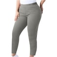 thumbnail image 1 of Alkepwun Plus Size Yoga Pants Activewear Solid Color Stretch Leggings Versatile Lightweight Breathable Elastic Waist Long Trousers Comfortable Activewear for Outdoor Cycling Hiking, 1 of 8