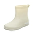 thumbnail image 1 of Alkepwun Rain Boots Women Solid Color Lug Sole Anti-Slip Flat-Sole Rubber Shoes Windproof Soft Comfortable Outdoor Rubber Shoe Waterproof Garden Outdoor Work Short Rainboots, 1 of 4