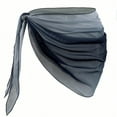 thumbnail image 1 of Alkepwun Sarong Coverups for Women Gradient Color One-Piece Triangle Mesh Sheer Cover Ups Chiffon Beach Bikini Wrap Skirt Boho Lightweight Pool Vacation Party Apron, 1 of 7