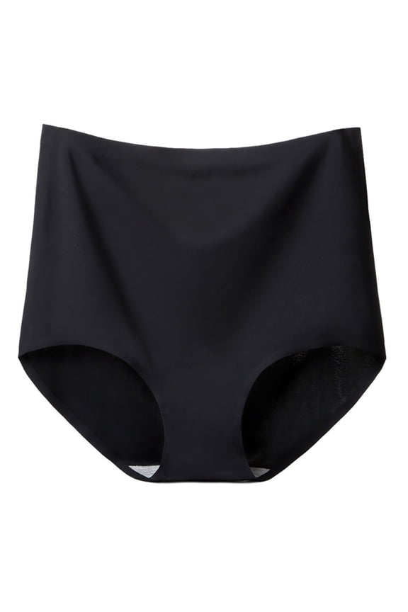 Seamless Underwear for Women Plus Size Ultra High-Waisted Solid Color Ice Silk Panties Silky Stretch No Show Breathable Full Coverage Ladies Panties Soft Lightweight Flattering Underpants