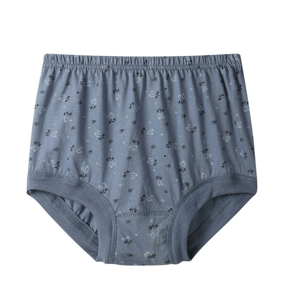 Alkepwun Seniors Women's Cotton High Waisted Full Coverage Briefs for Medium Elderly Ladies Plus Size Panties