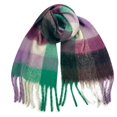 thumbnail image 1 of Alkepwun Women Chunky Plaid Scarf Oversized Small Grid Tassel Large Wrap Scarf Soft Fall Winter Thick Warm Shawl Scarves, 1 of 2