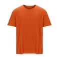 thumbnail image 1 of Alkepwun Shirts for Men Casual Short Sleeve Oversized Cotton Crew Neck Tee Classic Solid Loose Basic Lightweight Breathable Gym Workout Tops, 1 of 4