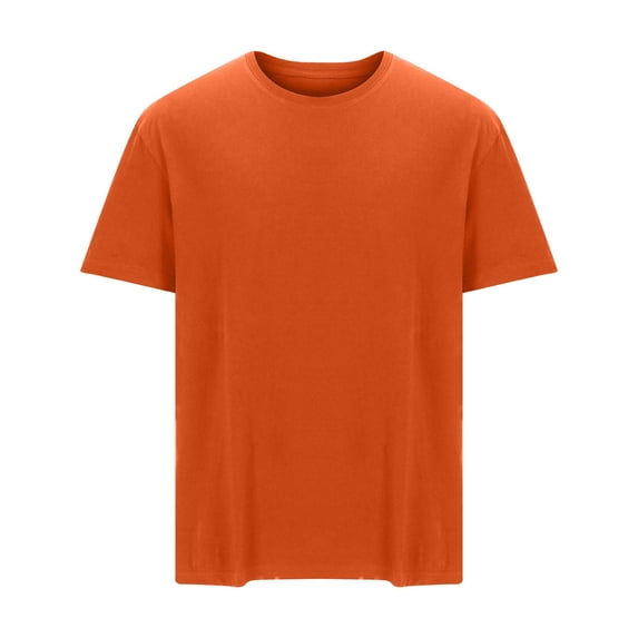 Alkepwun Shirts for Men Casual Short Sleeve Oversized Cotton Crew Neck Tee Classic Solid Loose Basic Lightweight Breathable Gym Workout Tops