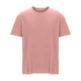 thumbnail image 1 of Alkepwun Shirts for Men Casual Short Sleeve Oversized Cotton Crew Neck Tee Classic Solid Loose Basic Lightweight Breathable Gym Workout Tops, 1 of 5
