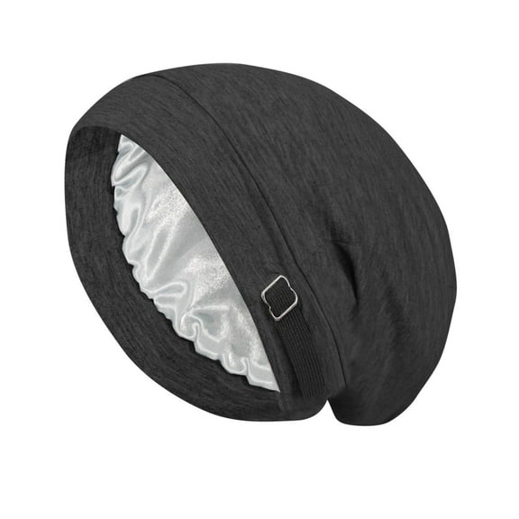Alkepwun Slouchy Beanies for Women Men's Double-Layer Elastic Satin Lined Sleep Cap Soft and Breathable Adjustable Chemotherapy Cap Adults Kids Shower Cap One Size