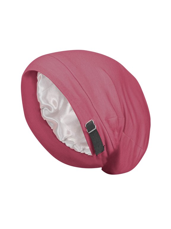 Slouchy Beanies for Women Men's Double-Layer Elastic Satin Lined Sleep Cap Soft and Breathable Adjustable Chemotherapy Cap Adults Kids Shower Cap One Size