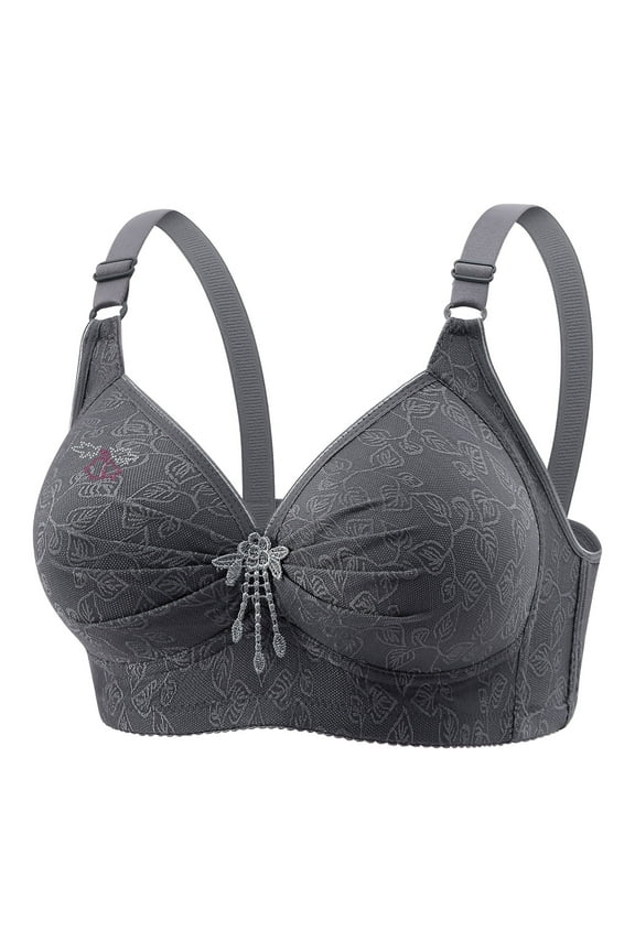 Sports Bra Contrast Color Lift Gather Wireless Lightweight Breathable Side-Boob Control Bra Cozy Full Coverage Sag Prevention Everyday Bras