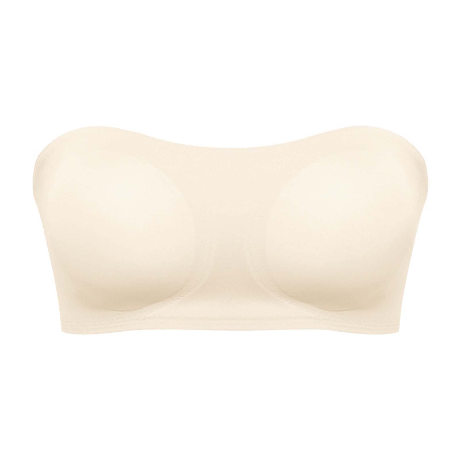 Alkepwun Strapless Bra for Women Crossover Side Closure Non-Slip ...