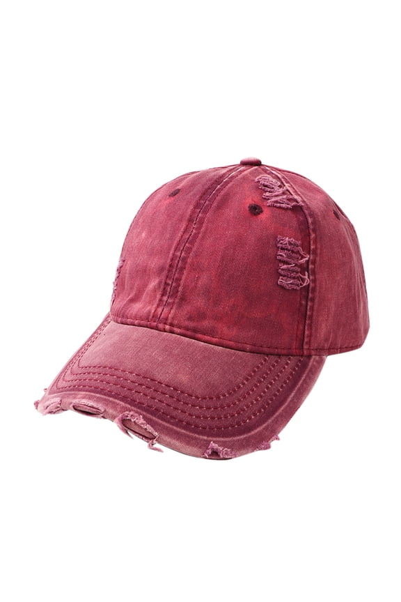 Sun Hats for Women Unisex Ripped Washed Distressed Hip Hop Vintage Denim Cap Casual Versatile Cotton Soft Adjustable Dad Hat