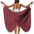 thumbnail image 1 of Alkepwun Swim Suit Coverup for Women Color-Block Polka Dot Print Adjustable Spaghetti-Strap Wrap Dress Plus Size Lightweight Breathable Versatile Kimono Cover Up, 1 of 9