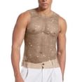 thumbnail image 1 of Alkepwun Tank Tops for Men Sparkly Sheer Sexy Mesh Rhinestone Muscle Shirts Summer Sleeveless Round-Neck Party Nightclub Top, 1 of 7