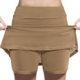 thumbnail image 1 of Alkepwun Tennis Skirts for Girls Solid Stretch High Waist Lightweight Athletic Mini Skirt with Shorts Lining Comfortable Breathable A-Line Golf Tennis Cheer Running Skirt, 1 of 6