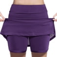 thumbnail image 1 of Alkepwun Tennis Skirts for Girls Solid Stretch High Waist Lightweight Athletic Mini Skirt with Shorts Lining Comfortable Breathable A-Line Golf Tennis Cheer Running Skirt, 1 of 6
